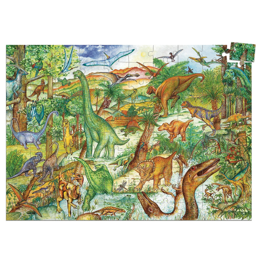 Observationspuslespil Dinosaurer - 100 brikker