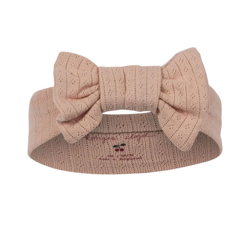 Baby hårbånd m. sløjfe - rose (6-12 mdr.)