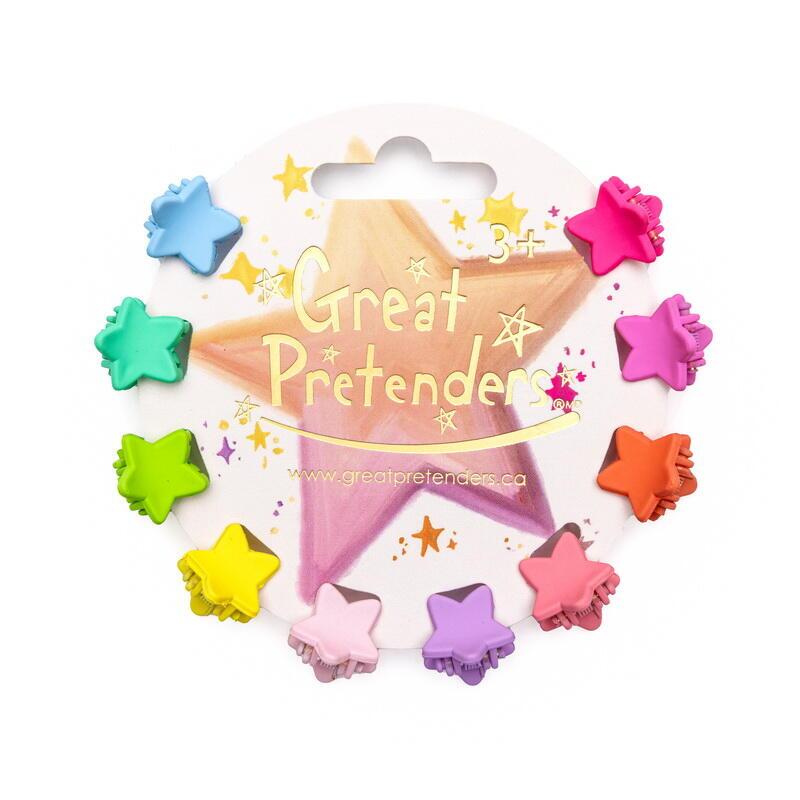 Rainbow star mini hårklips sæt (10 stk)