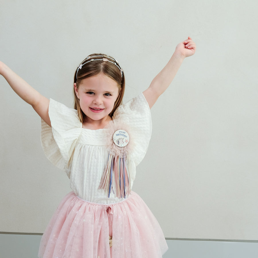 Badge, "It's my birthday" m. enhjørning