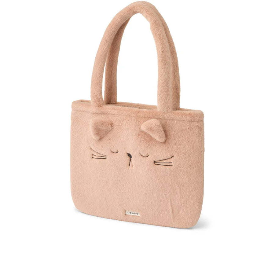 Lexi plush cat totebag - pale tuscany
