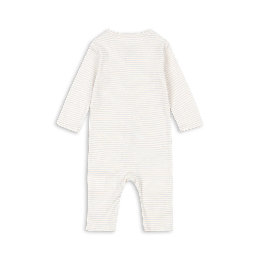 Fio onesie - Tea stripe gray dawn