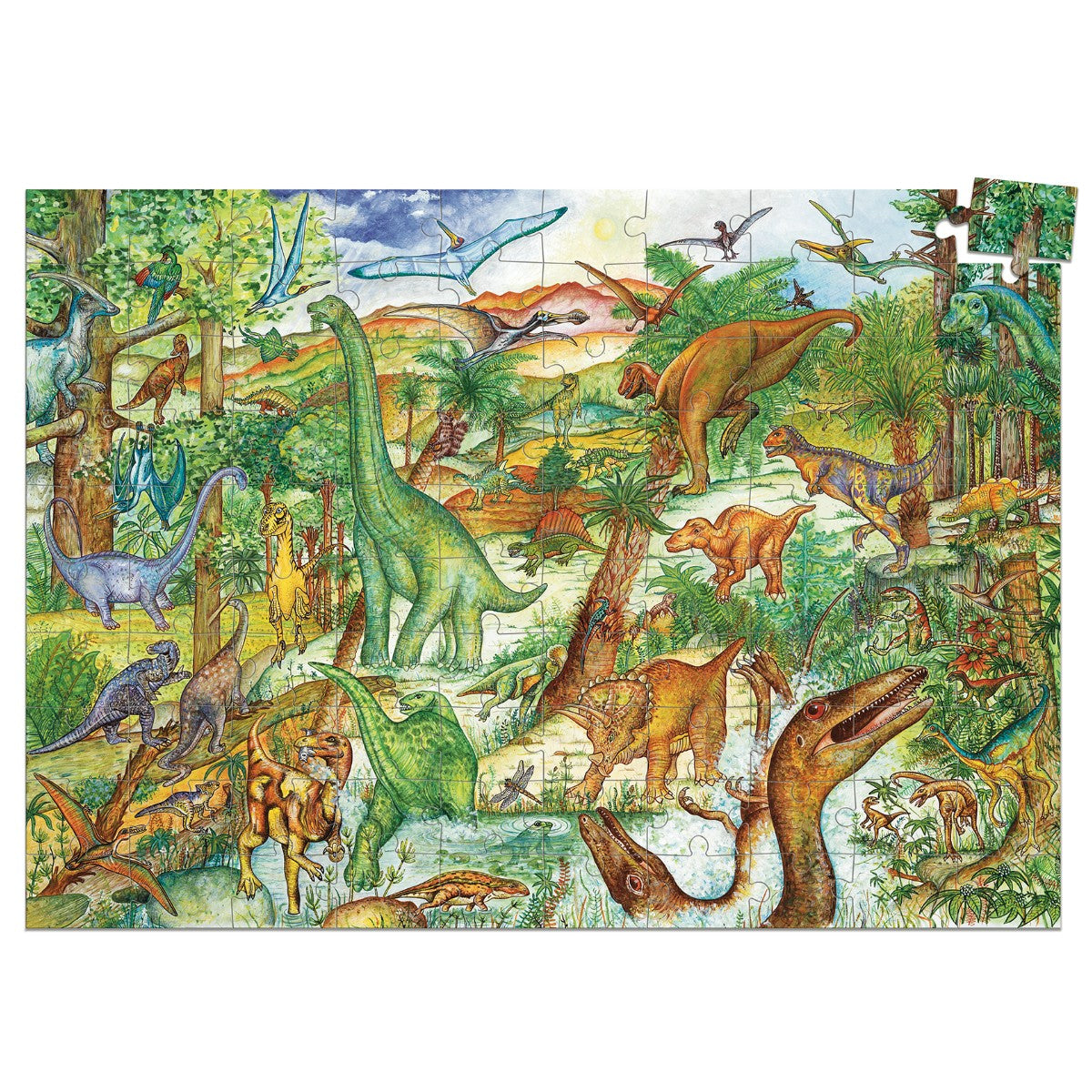 Observationspuslespil Dinosaurer - 100 brikker