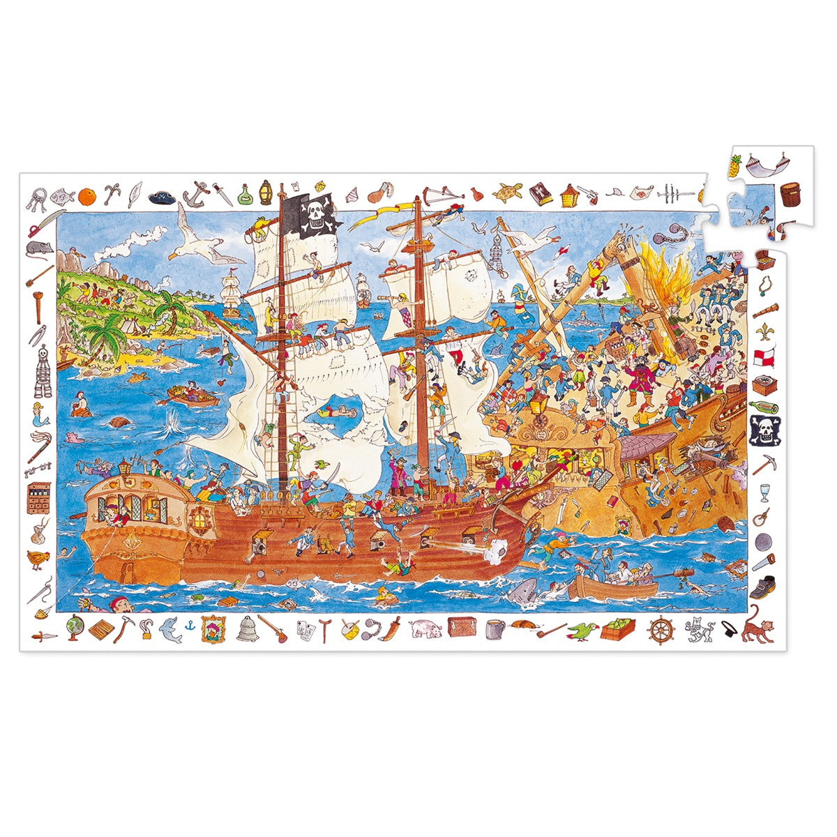 Observationspuslespil Pirater - 100 brikker