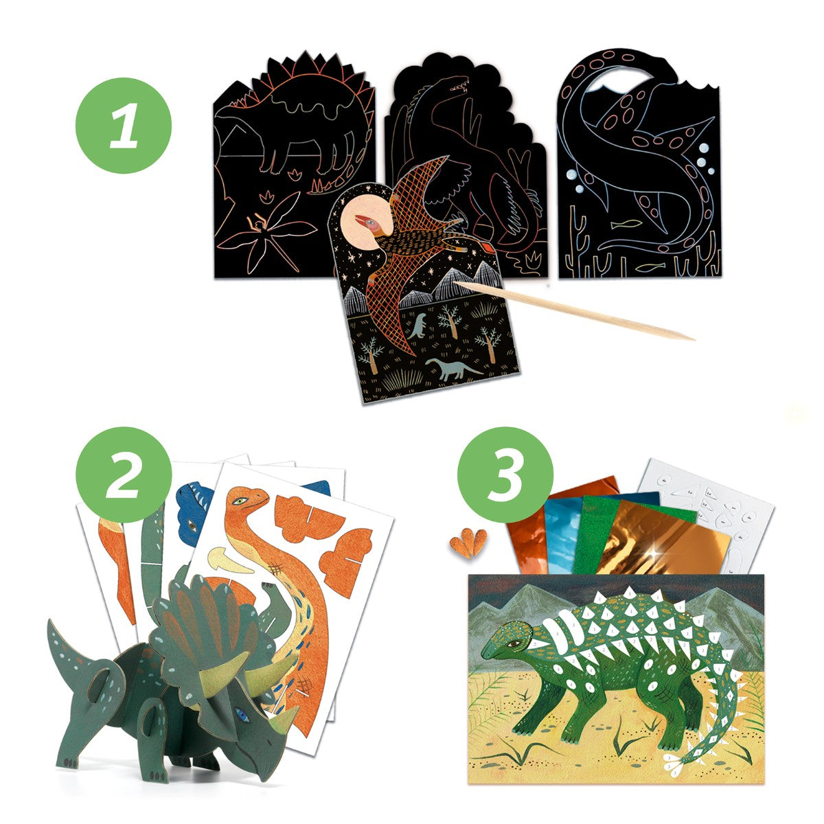 Kreativ aktivitetspakke - dinosauer