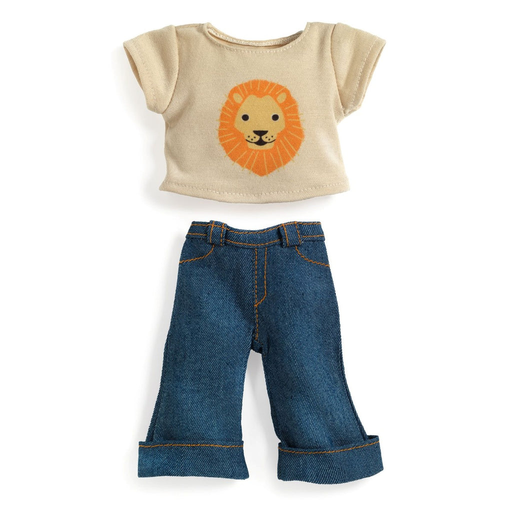 Dukketøj: Jeans og t-shirt