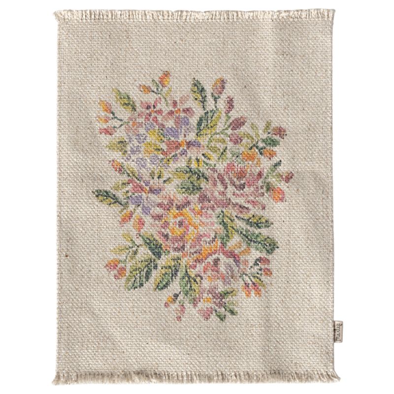 Tæppe med blomster - large