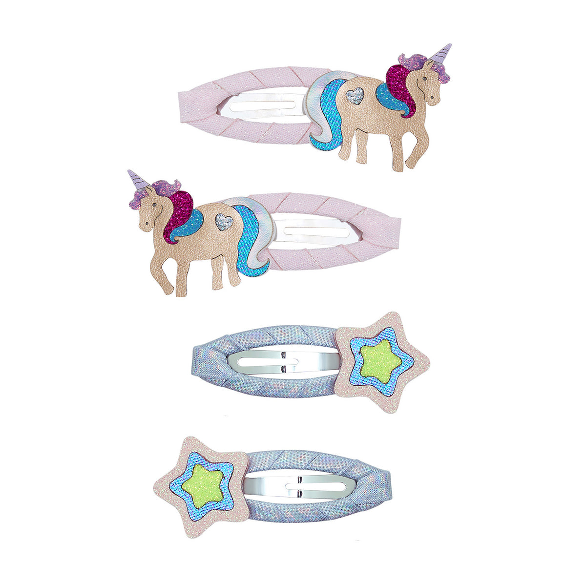 4 hårspænder - magical unicorn