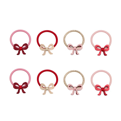 8 hårelastikker - mini cutesy bow