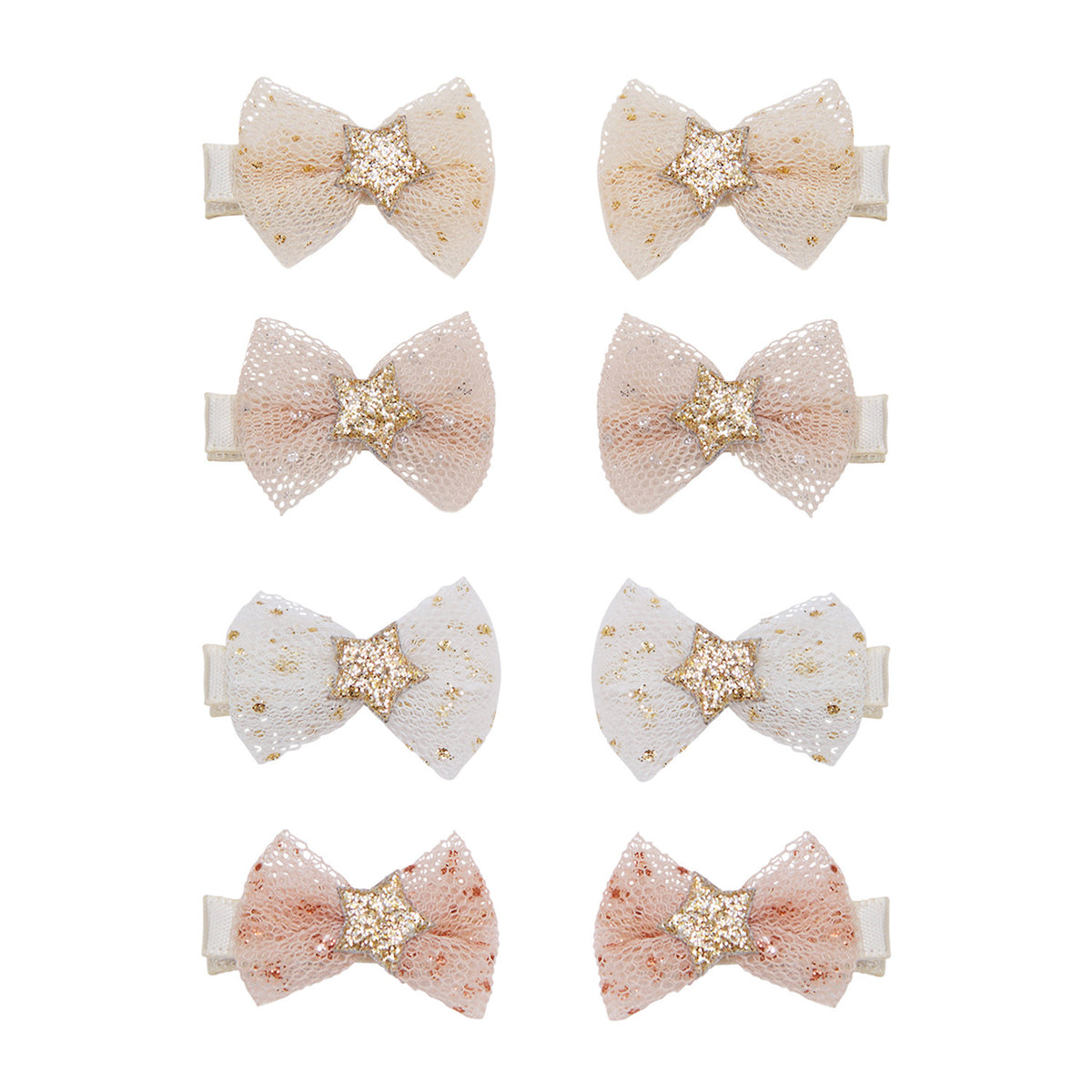 8 hårclips - tutu bow