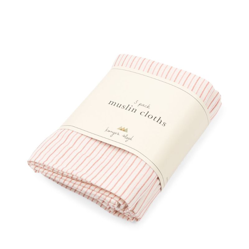 3-pak stofbleer - Stripe petit rose