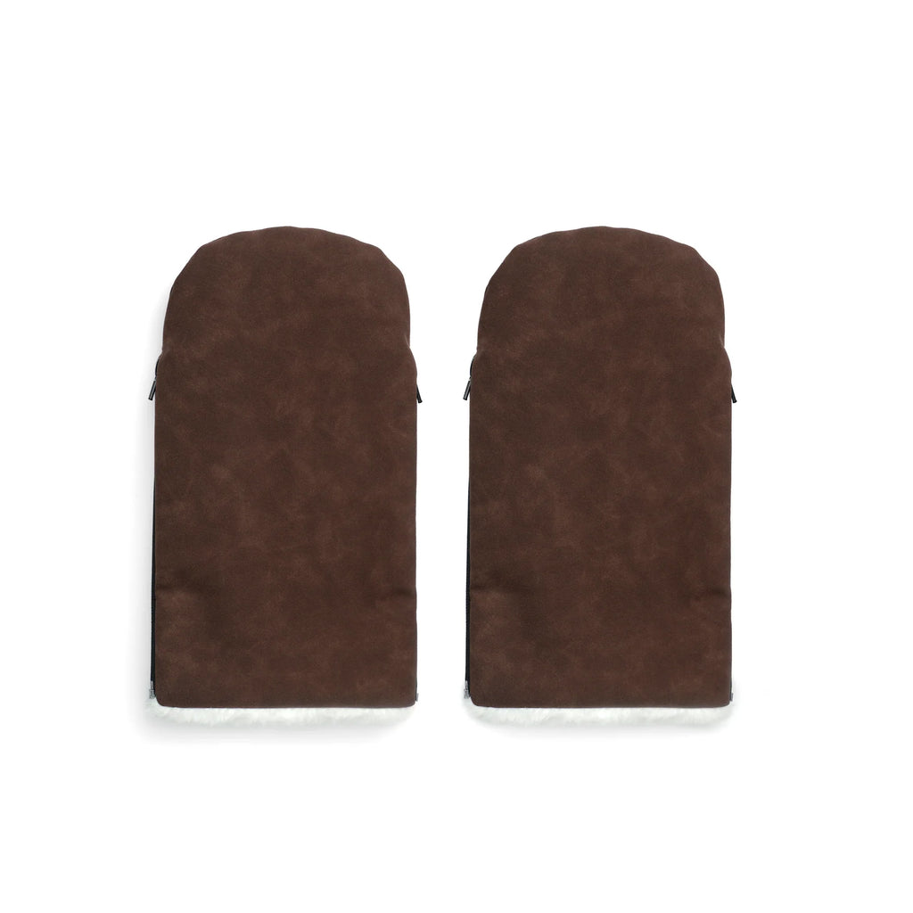 Østerbro barnevognshandsker - brown faux suede