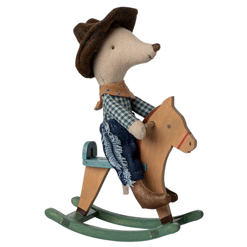 Gyngehest med cowboymus
