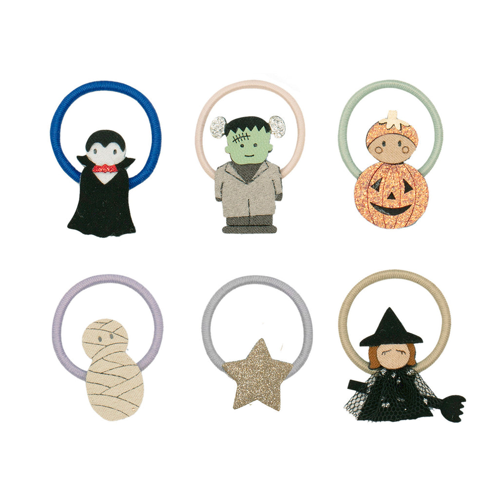 Hårelastikker 6 stk - Halloween