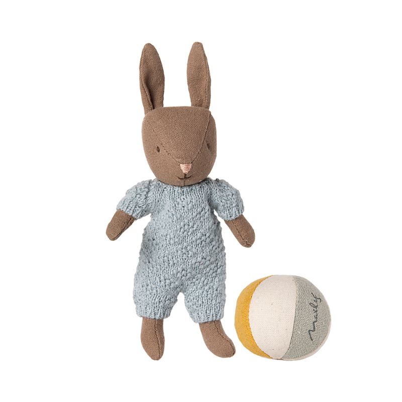 Harebaby med bold - Brun/blå