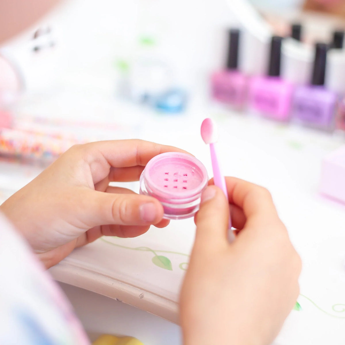 Mini børne makeup sæt - lyserødt