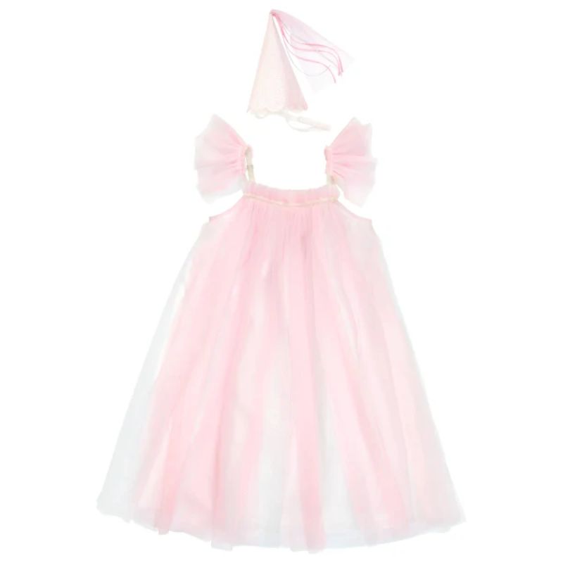 Prinsessekjole pink - 5-6 år