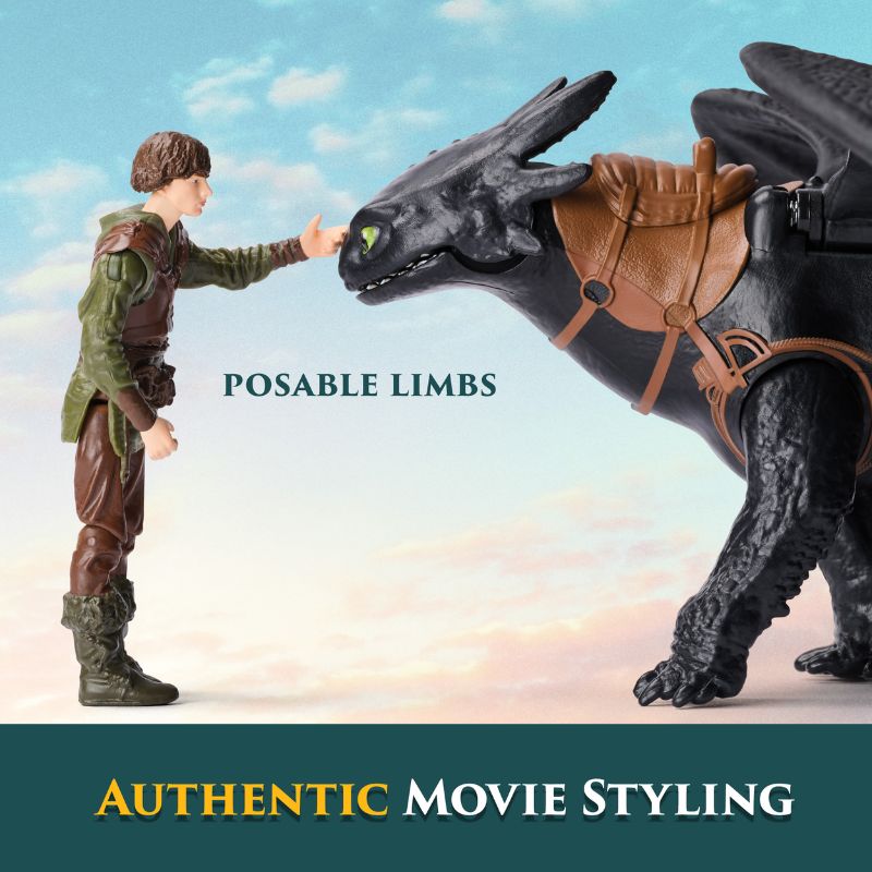 Toothless drage + Hiccup figur