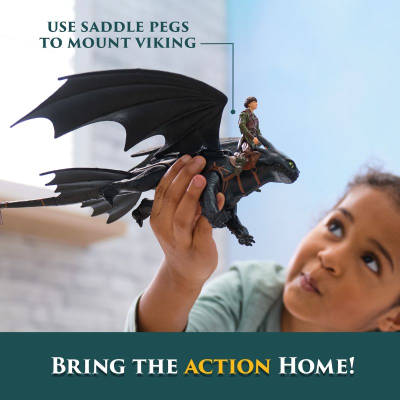 Toothless drage + Hiccup figur