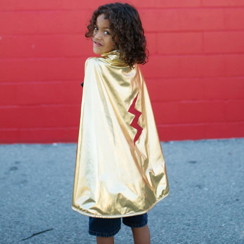 Wonderkappe rød/guld (5-6 år)