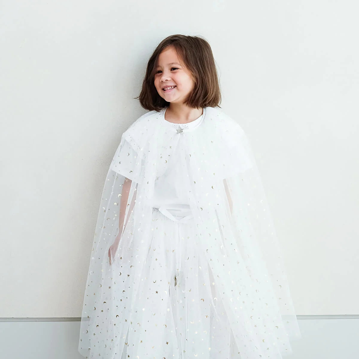 Tylskørt long angel white