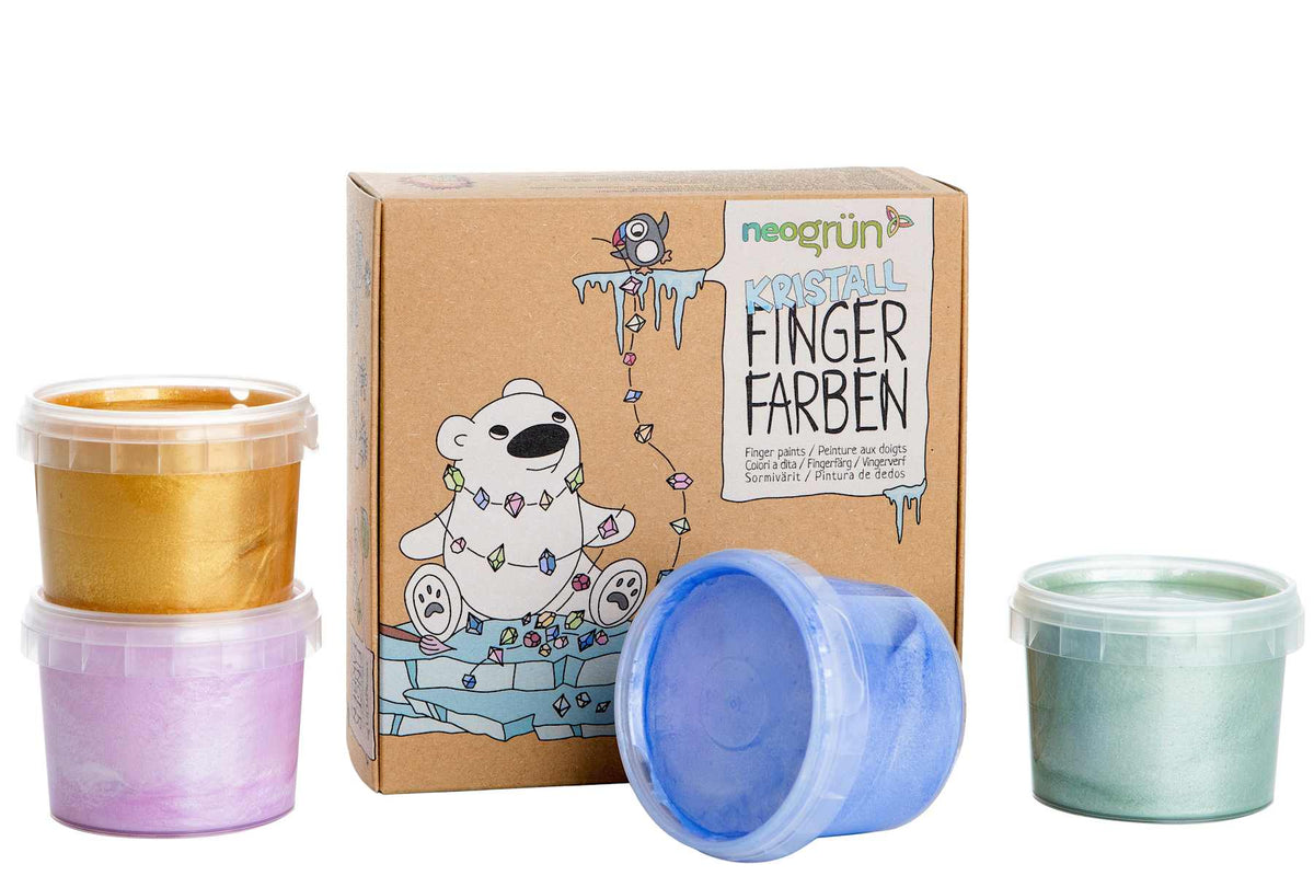 Økologisk fingermaling - glitter