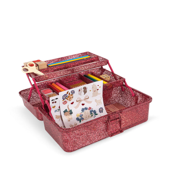 Creative art caddy - glitter rose kitty