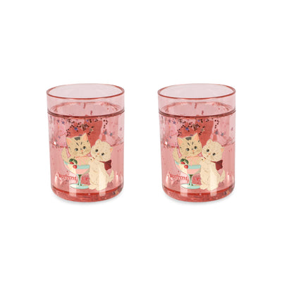 Glitterkopper 2 stk. - rose cat