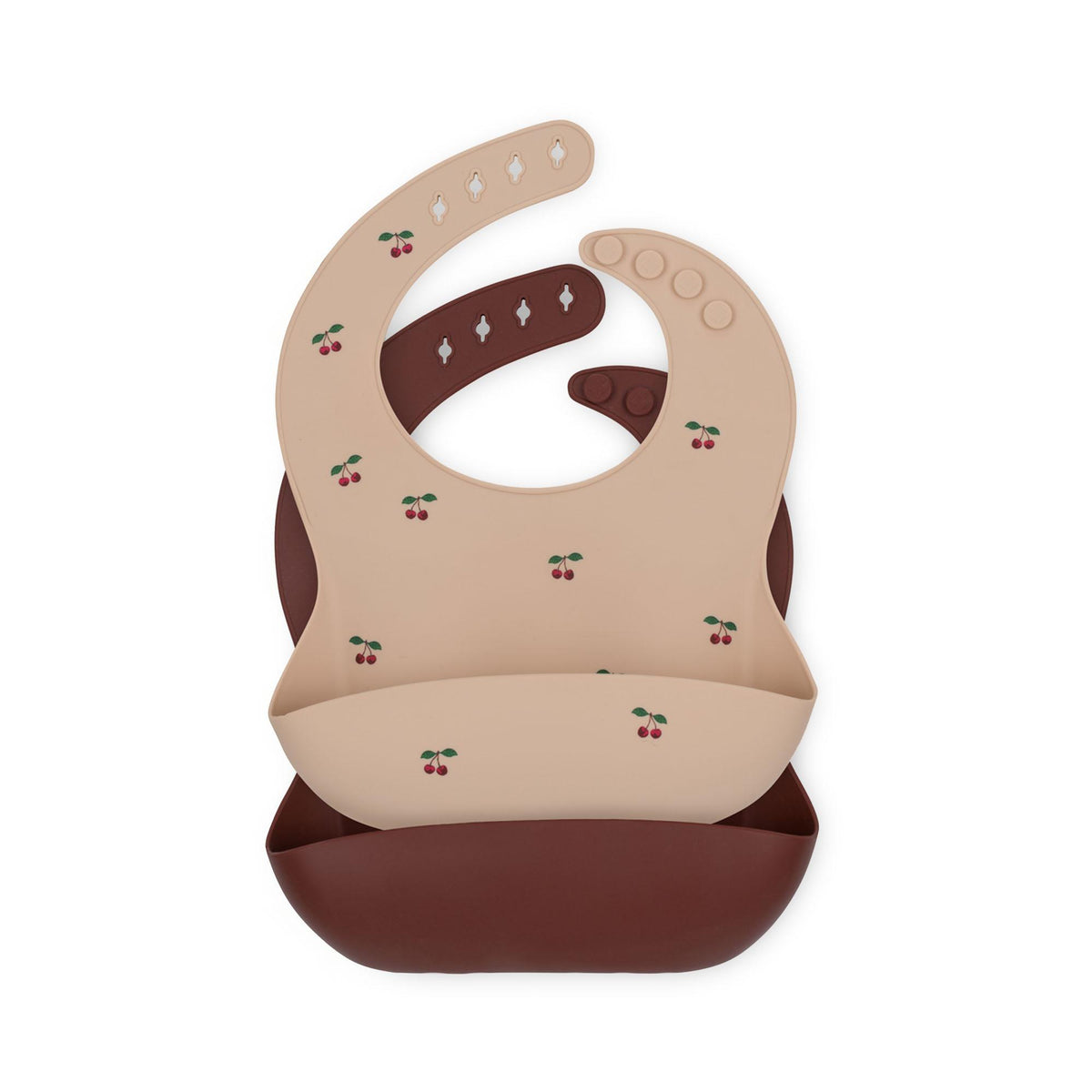 Spisesmæk silikone 2pak - Cherry/mokka