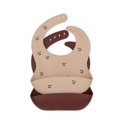 Spisesmæk silikone 2pak - Cherry/mokka
