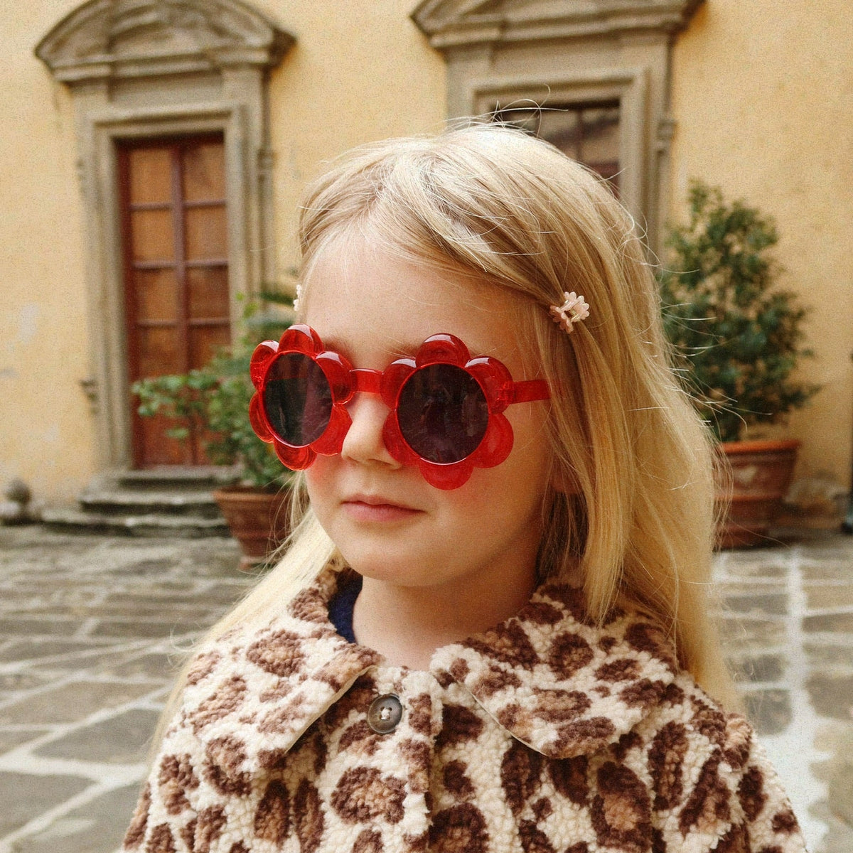 Solbriller junior - flower red